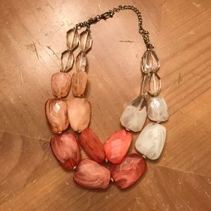 Ombré rose colored chunky necklace